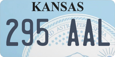 KS license plate 295AAL