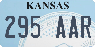KS license plate 295AAR
