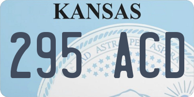 KS license plate 295ACD