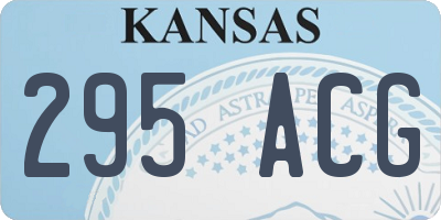 KS license plate 295ACG