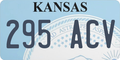KS license plate 295ACV