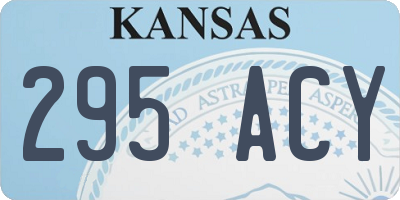 KS license plate 295ACY