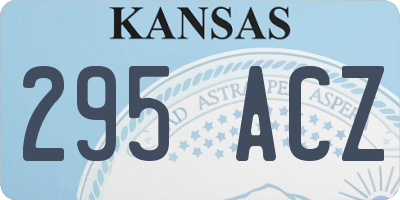 KS license plate 295ACZ