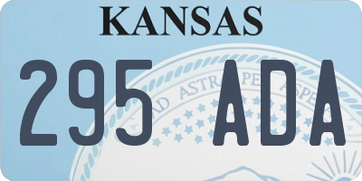 KS license plate 295ADA