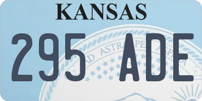 KS license plate 295ADE