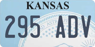 KS license plate 295ADV