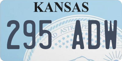KS license plate 295ADW