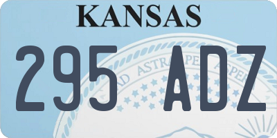 KS license plate 295ADZ