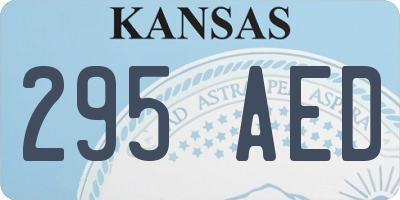 KS license plate 295AED