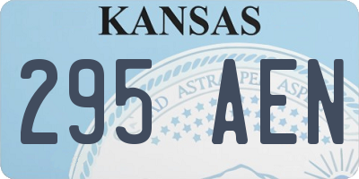 KS license plate 295AEN