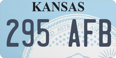 KS license plate 295AFB