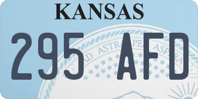 KS license plate 295AFD