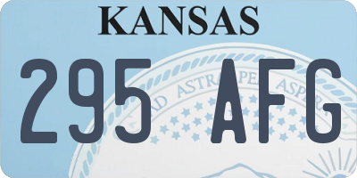 KS license plate 295AFG