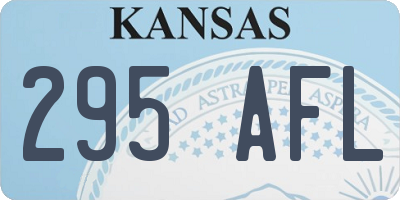 KS license plate 295AFL