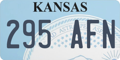 KS license plate 295AFN