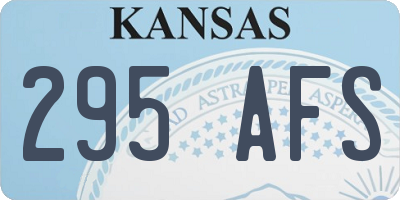 KS license plate 295AFS
