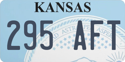 KS license plate 295AFT