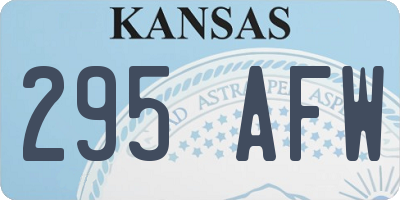 KS license plate 295AFW
