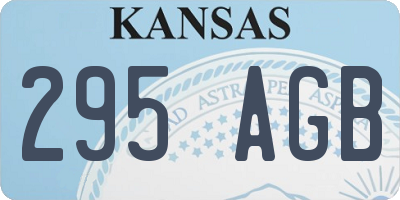 KS license plate 295AGB