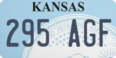 KS license plate 295AGF