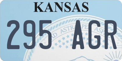 KS license plate 295AGR