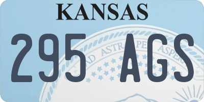 KS license plate 295AGS