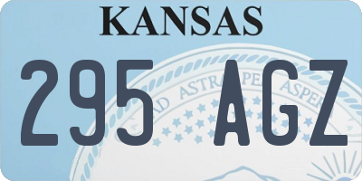 KS license plate 295AGZ