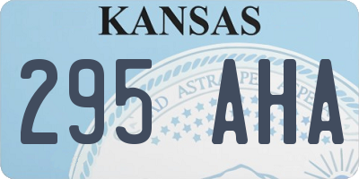 KS license plate 295AHA