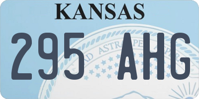KS license plate 295AHG