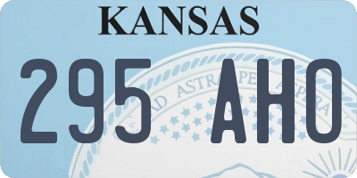 KS license plate 295AHO