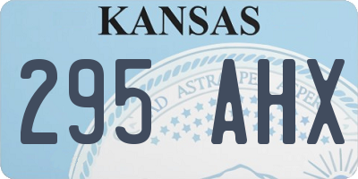 KS license plate 295AHX