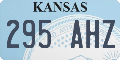 KS license plate 295AHZ