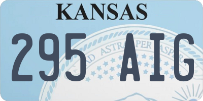 KS license plate 295AIG