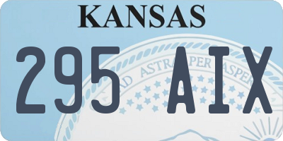 KS license plate 295AIX