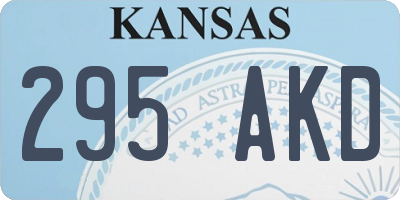 KS license plate 295AKD