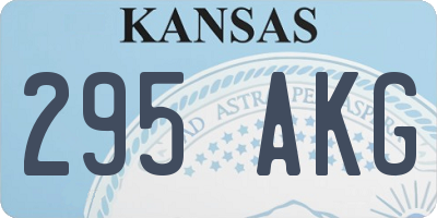 KS license plate 295AKG