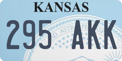 KS license plate 295AKK