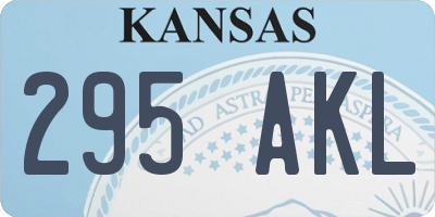 KS license plate 295AKL