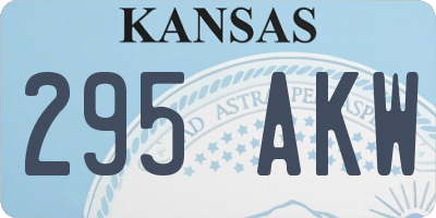 KS license plate 295AKW