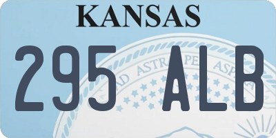 KS license plate 295ALB
