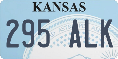 KS license plate 295ALK