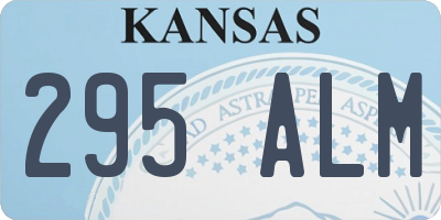 KS license plate 295ALM