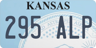 KS license plate 295ALP