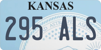 KS license plate 295ALS