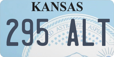 KS license plate 295ALT