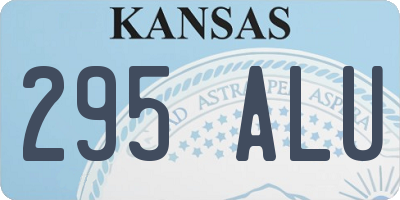 KS license plate 295ALU