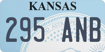 KS license plate 295ANB