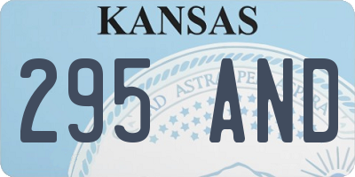 KS license plate 295AND