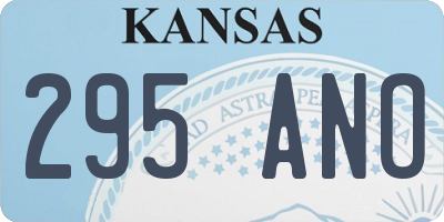 KS license plate 295ANO