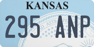 KS license plate 295ANP